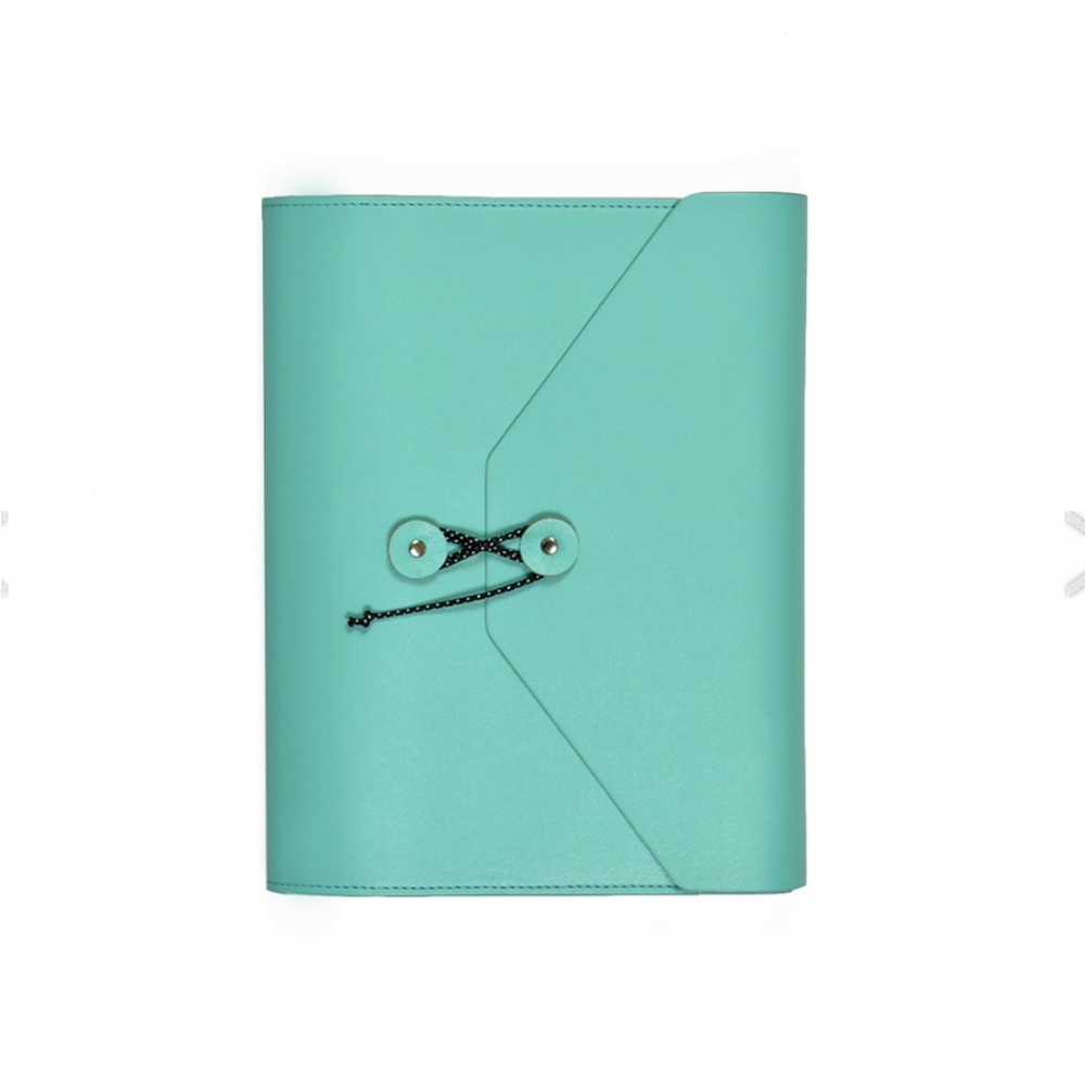 EUC Plum Paper Turquoise Tiffany Blue Vegan Leather Planner Folio